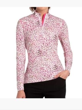 EPNY Womens Long Sleeve Sun Top – White Multi